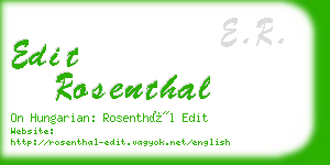 edit rosenthal business card